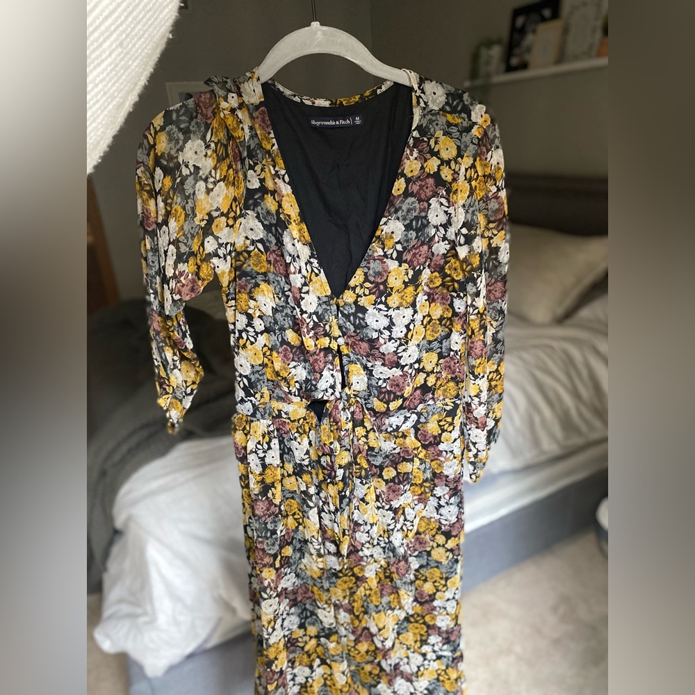 Abercrombie and fitch floral midi dress